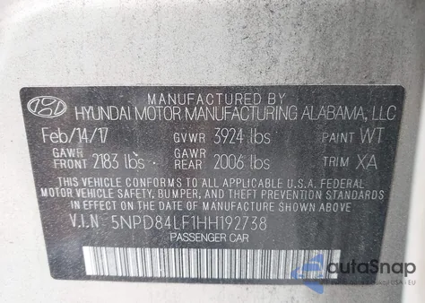 2017 Hyundai Elantra Se из США, поврежденный, VIN 5NPD84LF1HH192738